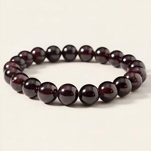 Natural Red Garnet Gemstone Bracelet